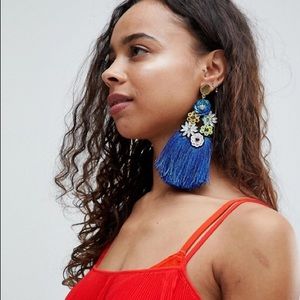 ASOS Blue Statement Earrings